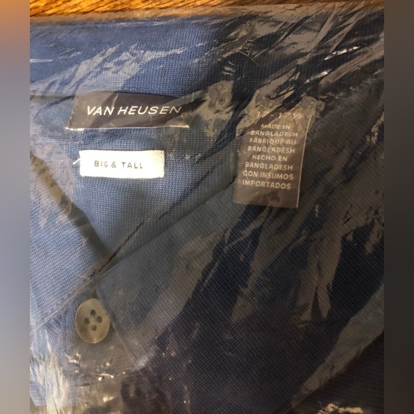 Van Heusen Big & Tall Men’s Wrinkle Resistant Short Sleeve Button Down XLT - Picture 11 of 11
